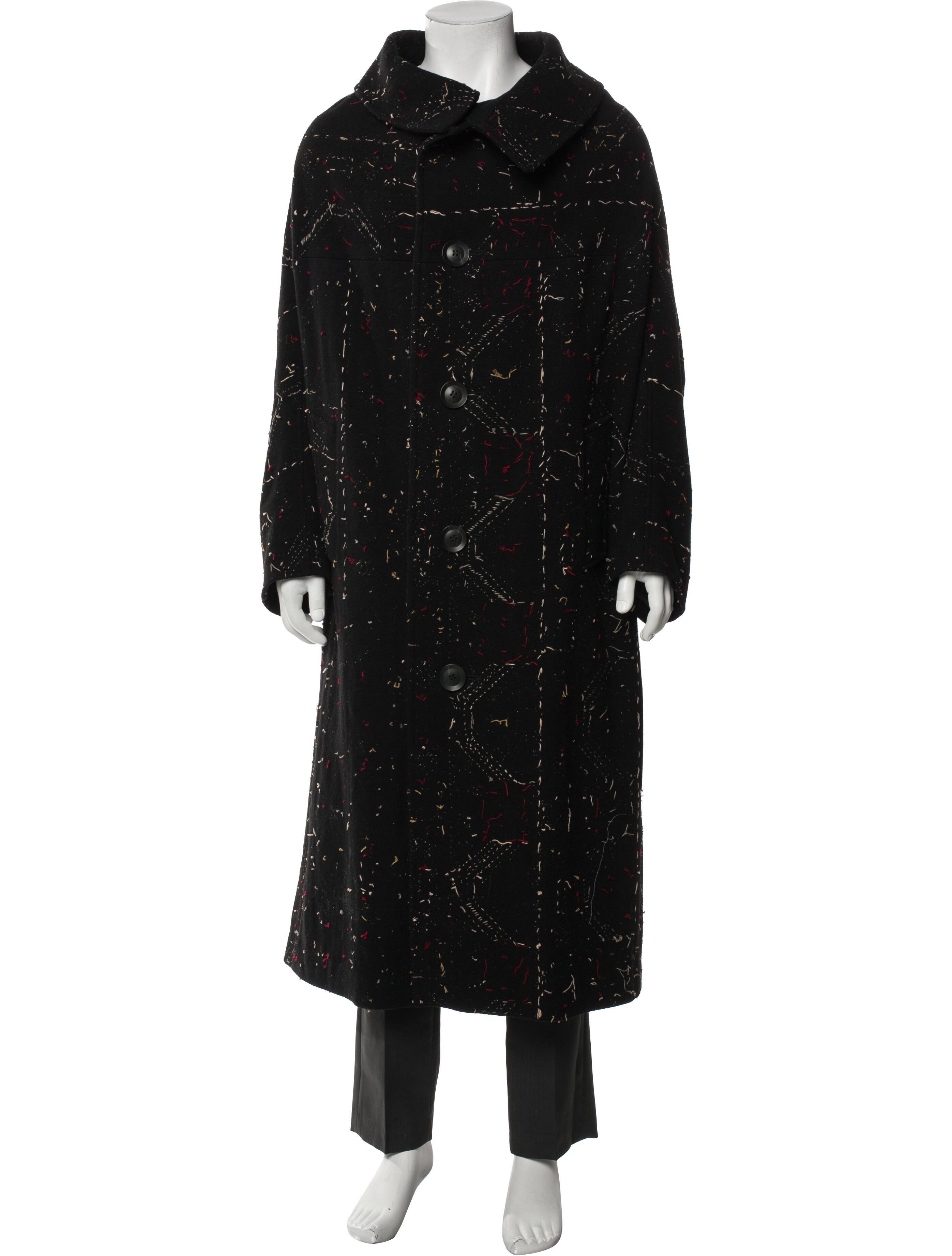 Y's by Yohji Yamamoto Wool Tweed Pattern Parka