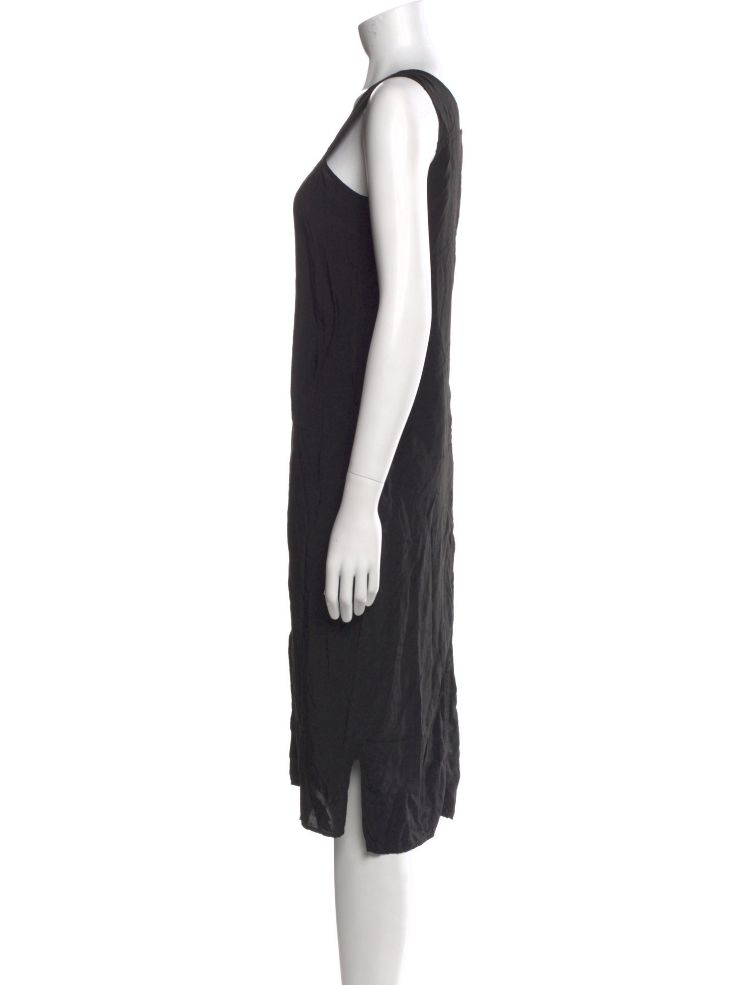 Y's by Yohji Yamamoto Scoop Neck Midi Length Dress