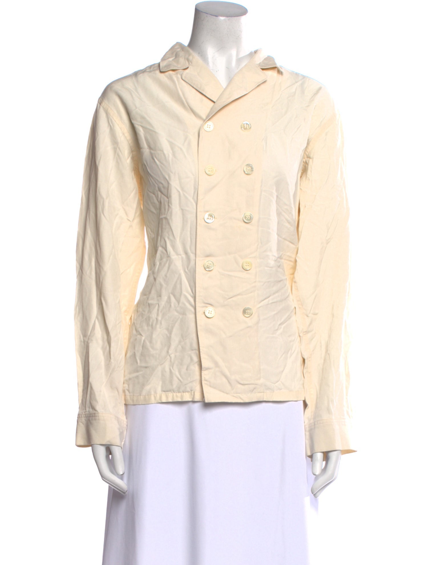 Y's by Yohji Yamamoto Long Sleeve Button-Up Top
