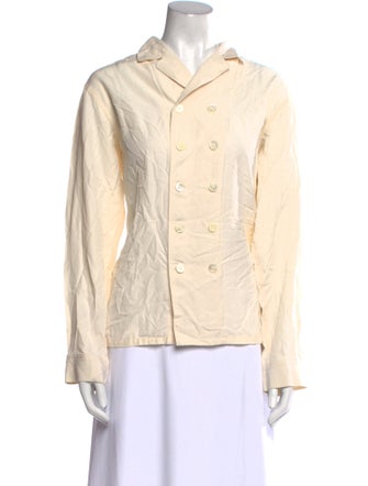 Y's by Yohji Yamamoto Long Sleeve Button-Up Top