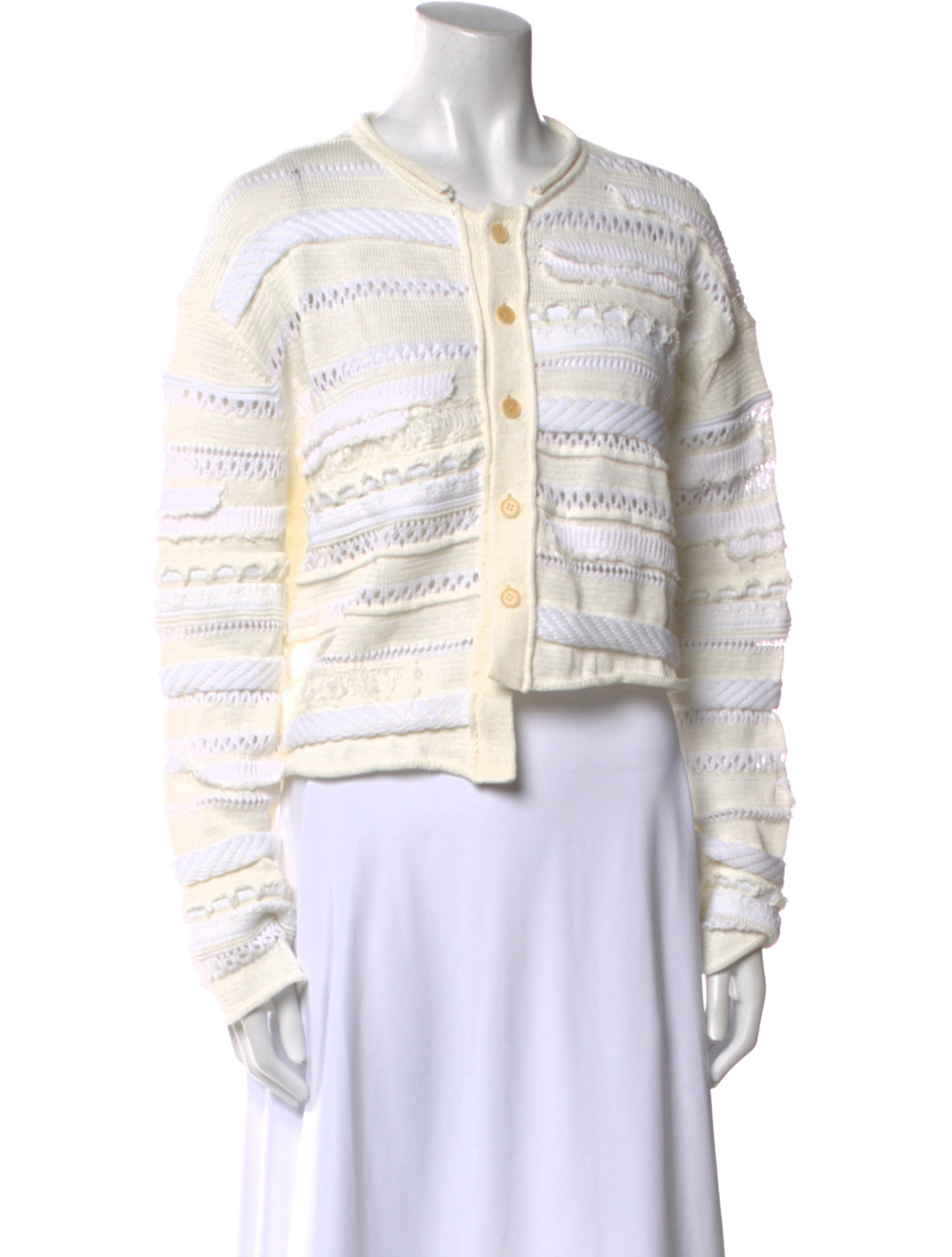 Y's by Yohji Yamamoto Striped Crew Neck Sweater