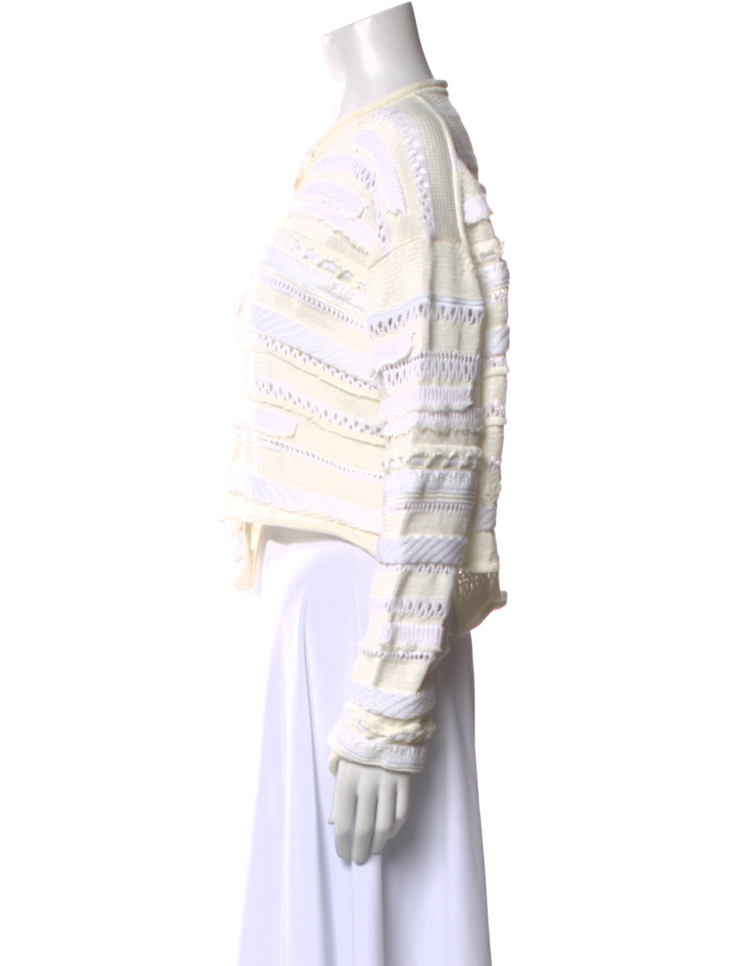 Y's by Yohji Yamamoto Striped Crew Neck Sweater