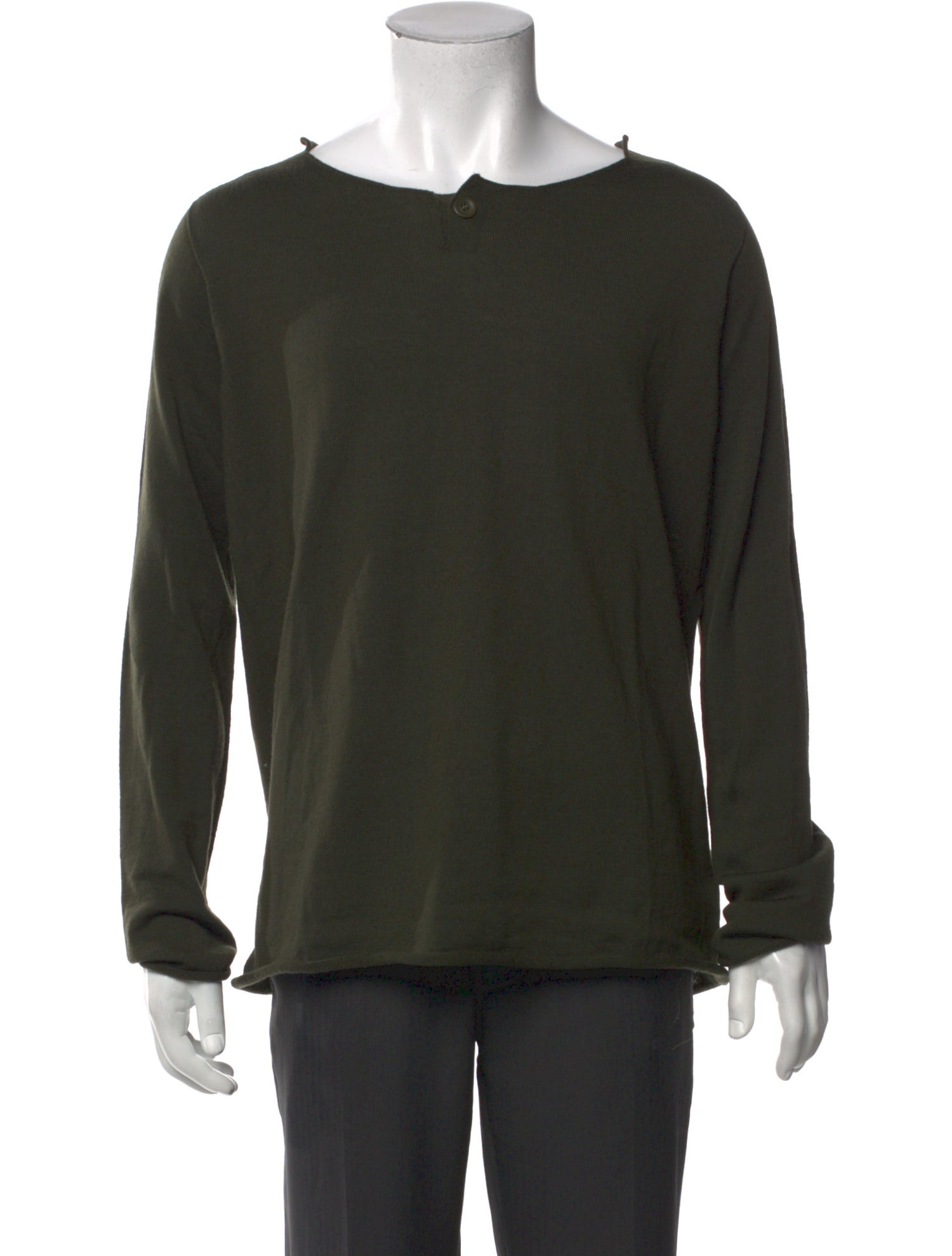 Y's by Yohji Yamamoto Wool Scoop Neck Pullover w/ Tags