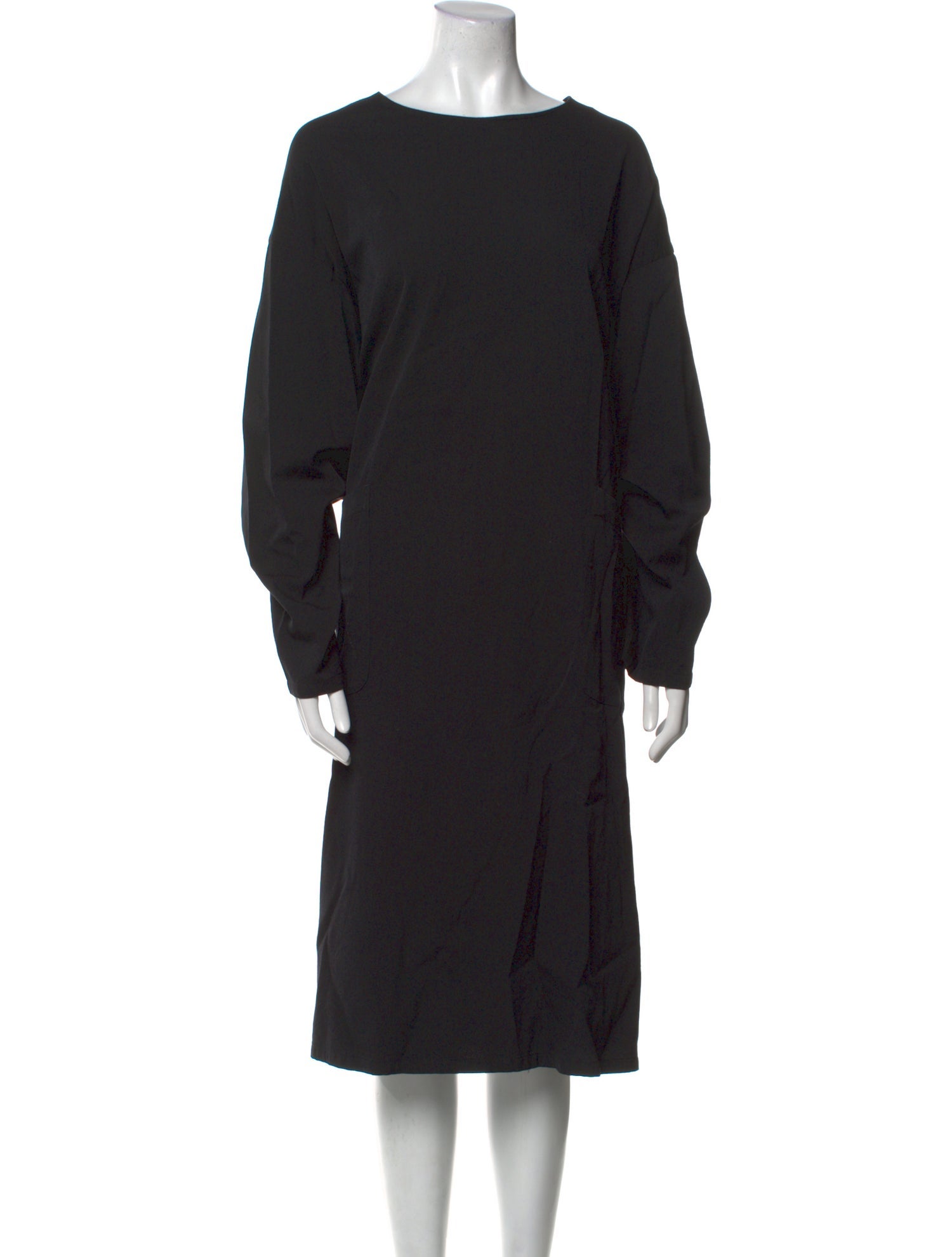 Y's by Yohji Yamamoto Bateau Neckline Midi Length Dress