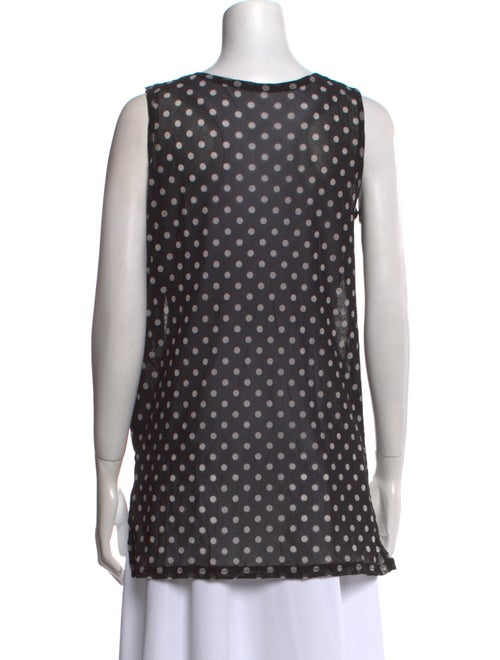 Y's by Yohji Yamamoto Polka Dot Print Scoop Neck Tunic