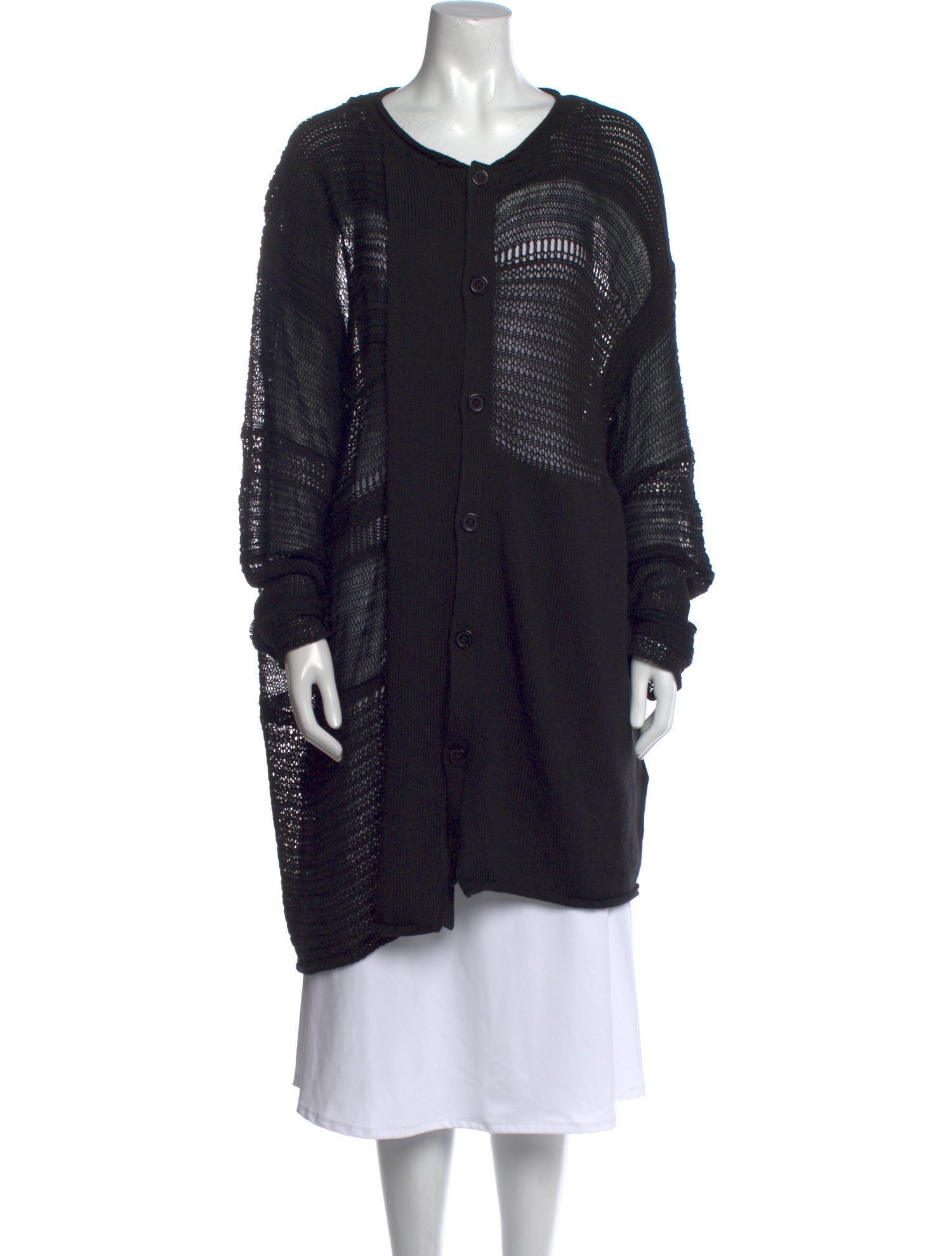 Y's by Yohji Yamamoto Striped Scoop Neck Sweater