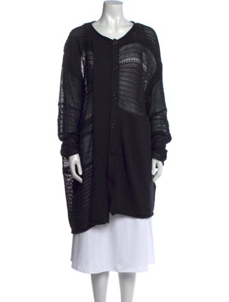 Y's by Yohji Yamamoto Striped Scoop Neck Sweater