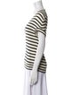 Y's by Yohji Yamamoto Striped Scoop Neck T-Shirt
