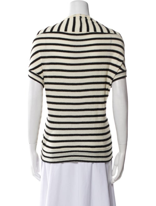 Y's by Yohji Yamamoto Striped Scoop Neck T-Shirt