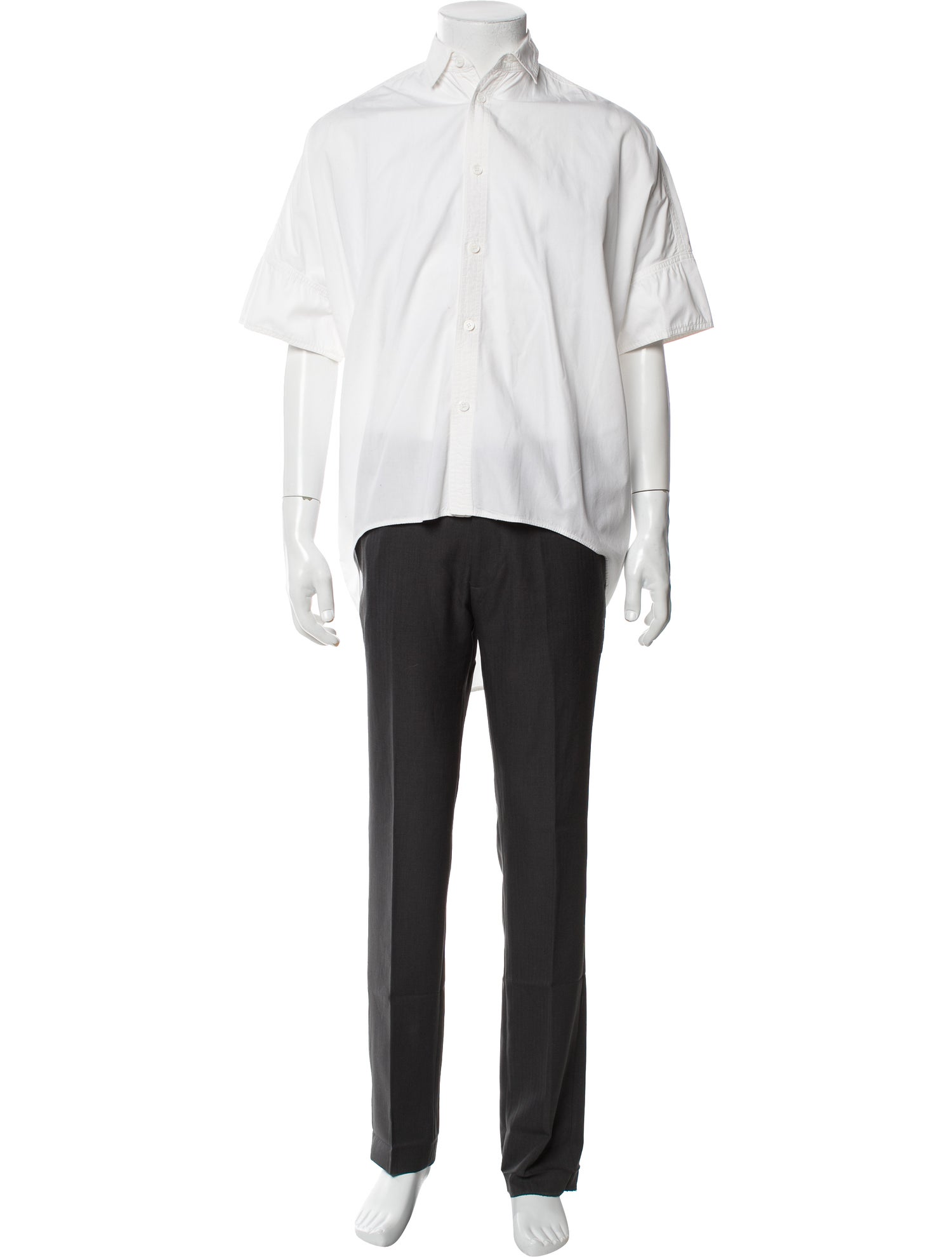 Y's by Yohji Yamamoto Short Sleeve Button-Up Top