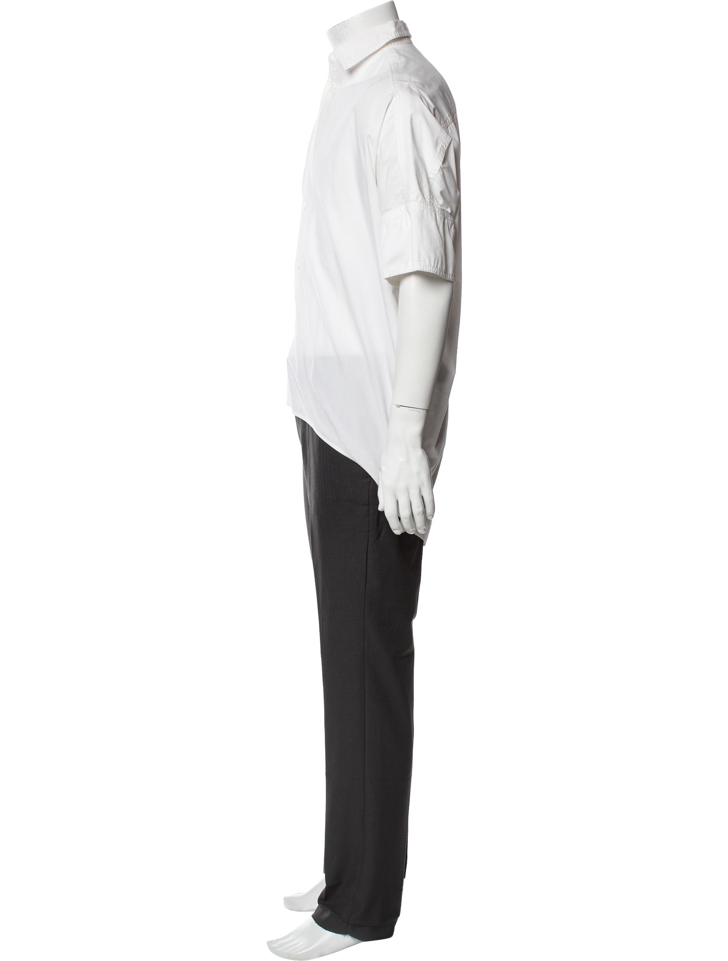 Y's by Yohji Yamamoto Short Sleeve Button-Up Top