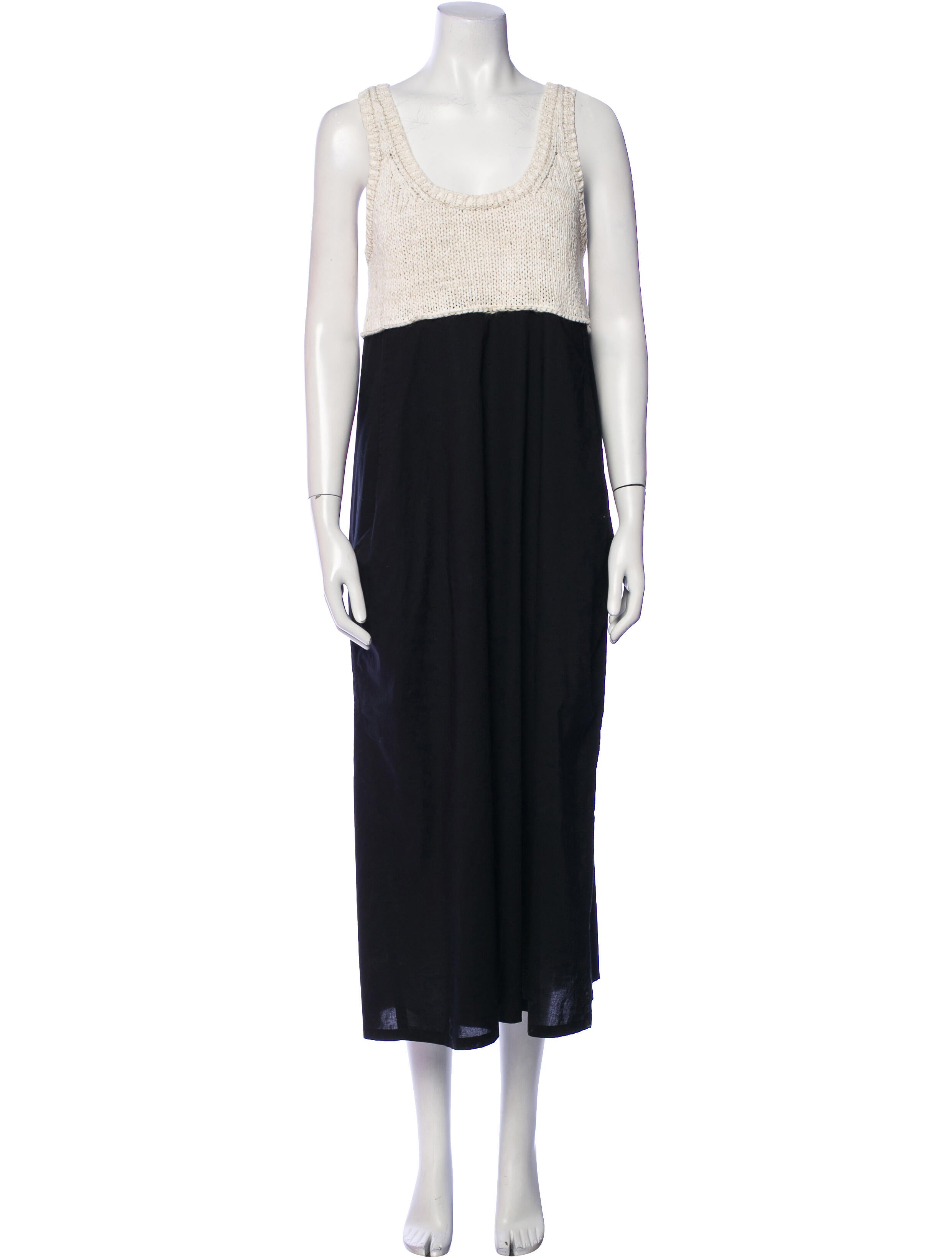 Y's by Yohji Yamamoto Scoop Neck Long Dress