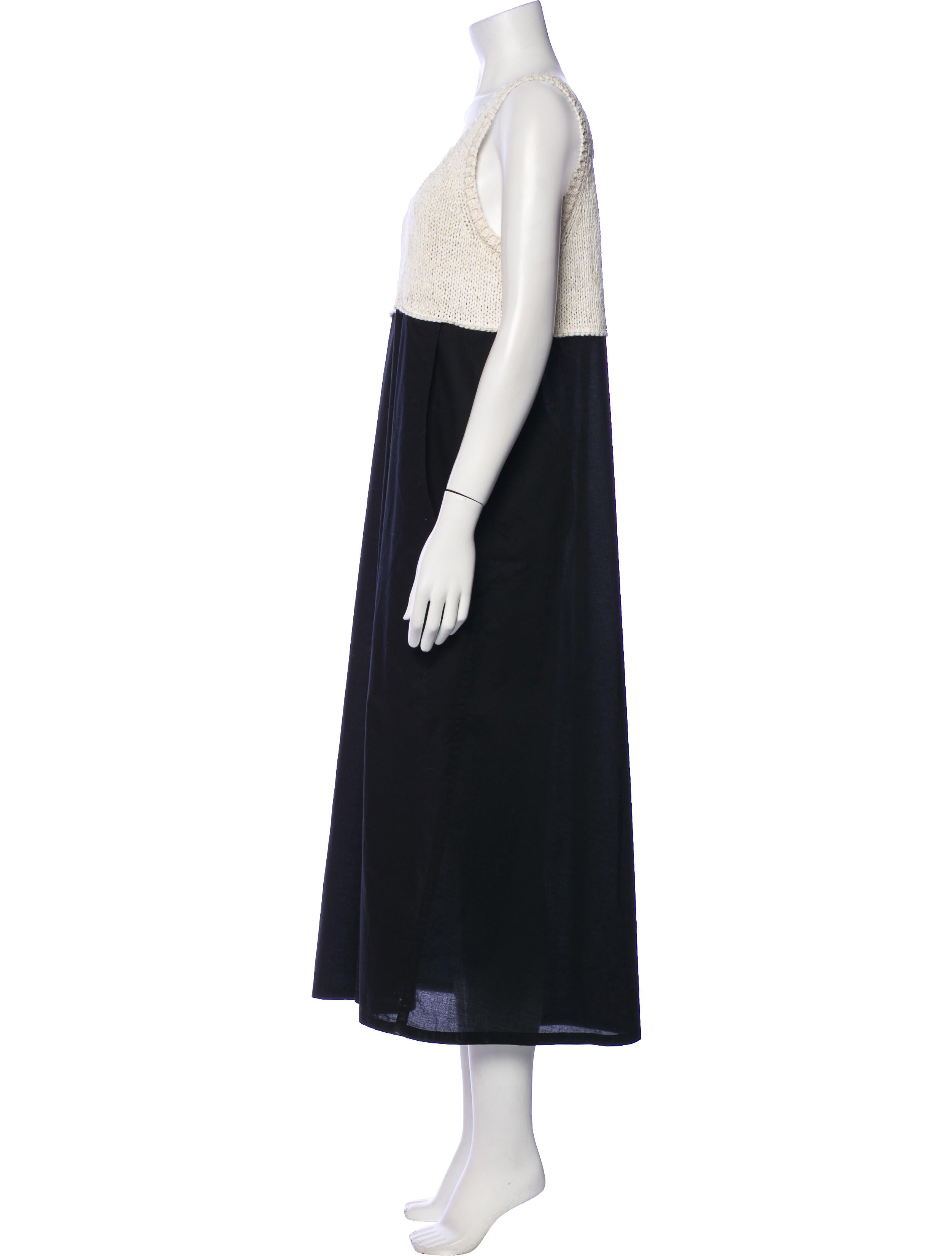 Y's by Yohji Yamamoto Scoop Neck Long Dress
