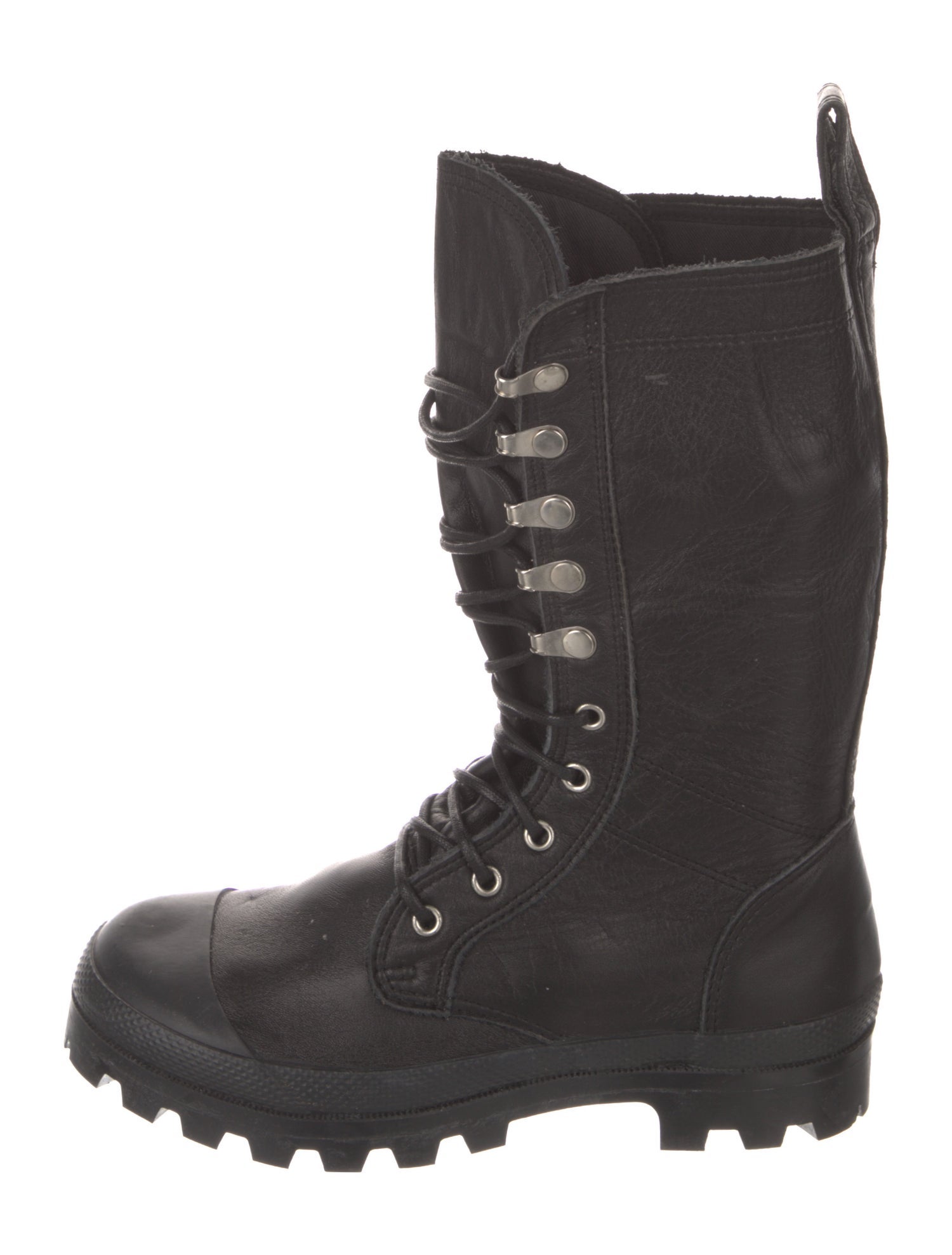 Y's by Yohji Yamamoto Leather Combat Boots