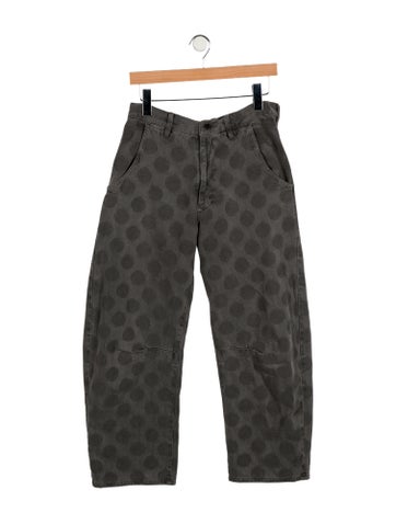 Pre-owned Y's High-rise Wide Leg Jeans In Gray