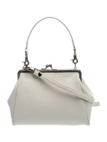 Pre-owned Y's Leather Evening Bag In White