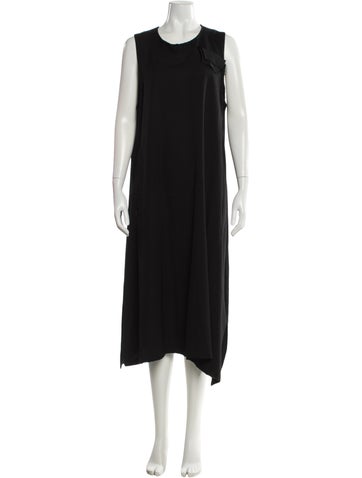 Pre-owned Y's Wool Long Dress In Black