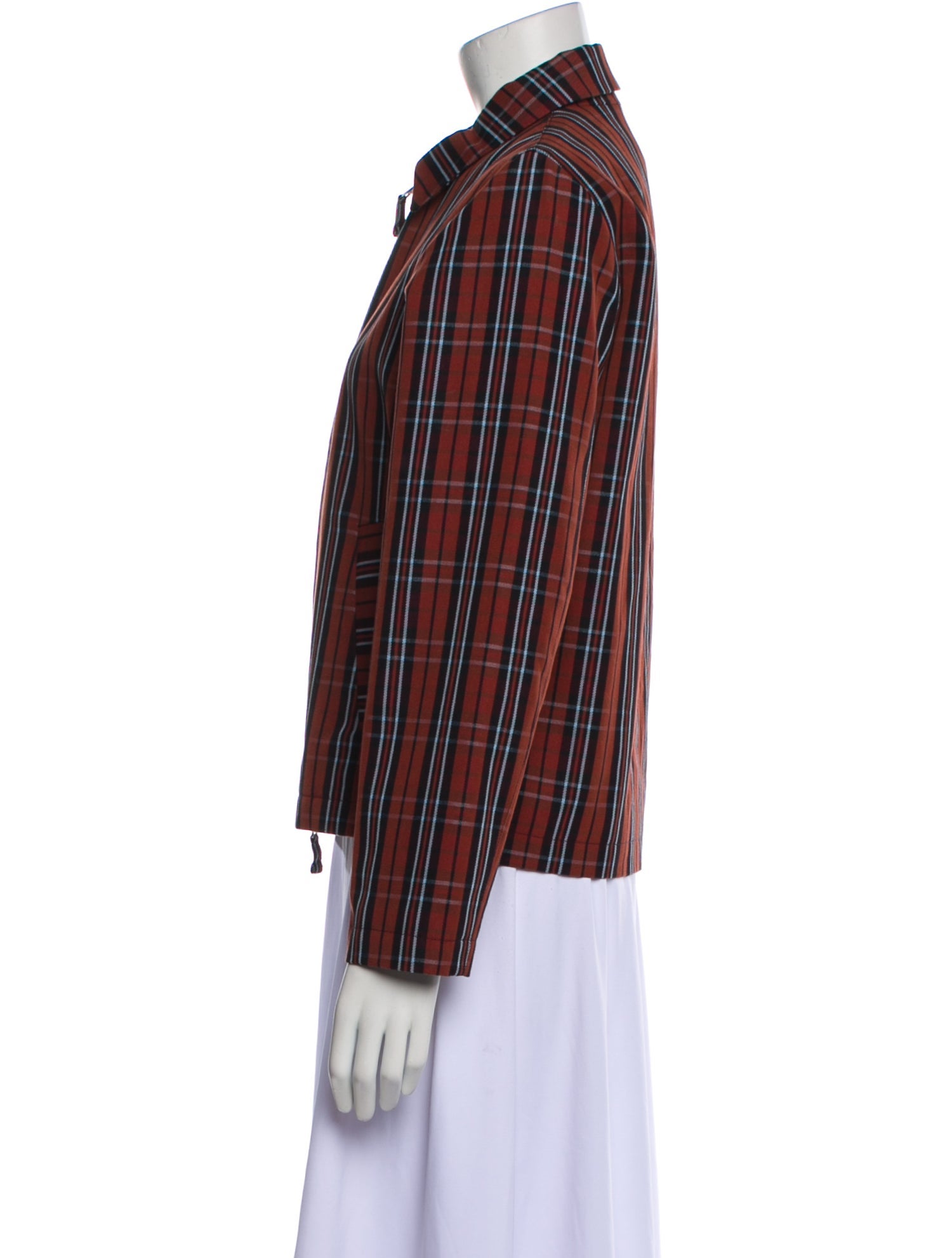 You Must Create Plaid Print Jacket