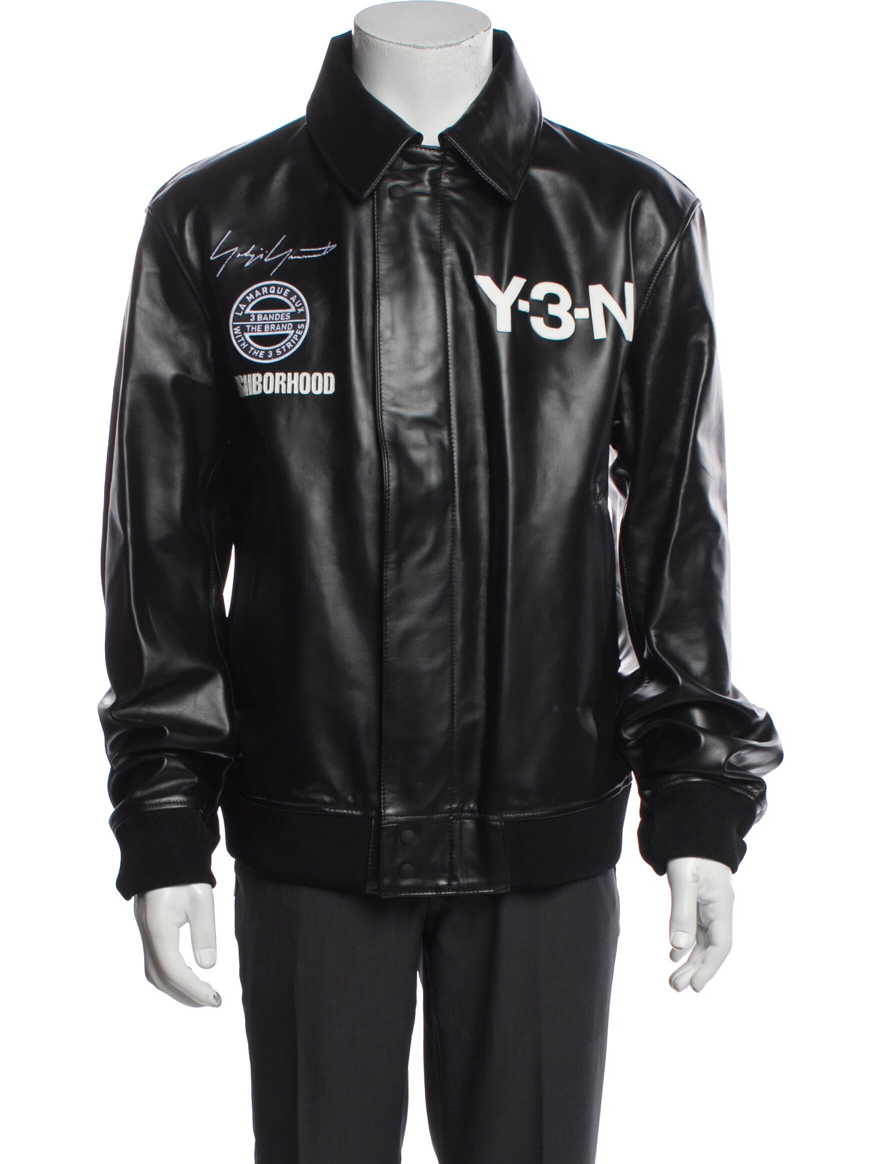 Yohji Yamamoto x Neighborhood Graphic Print Moto Jacket w/ Tags