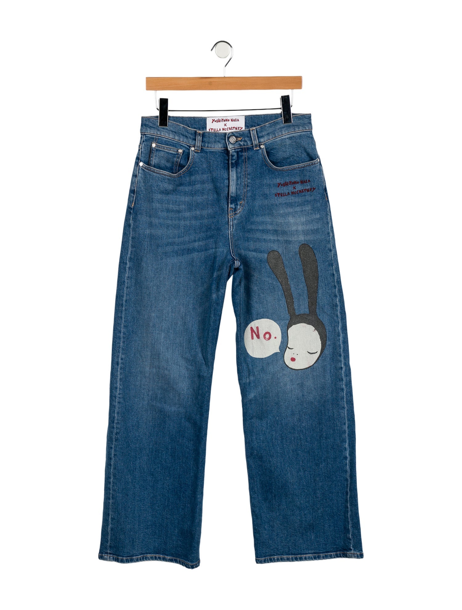 Yoshitomo Nara x Stella McCartney High-Rise Wide Leg Jeans