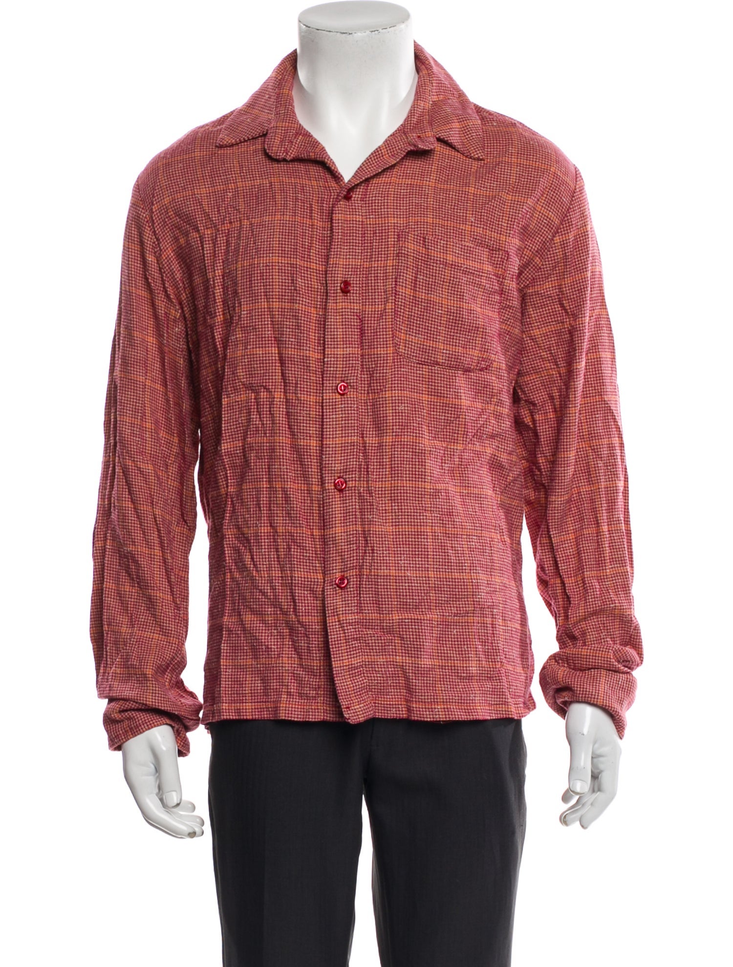 Yony Plaid Print Long Sleeve Shirt