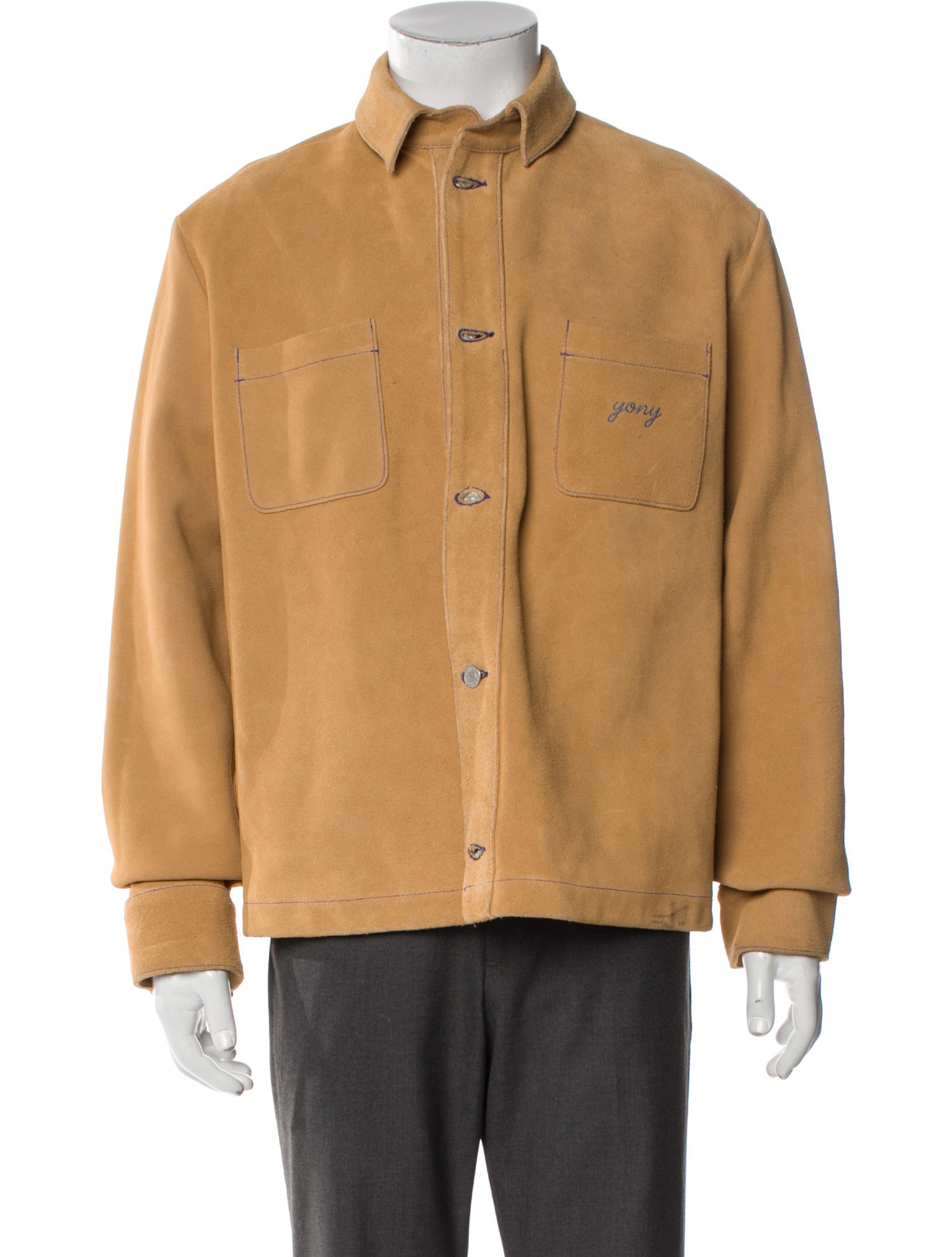 Yony Leather Trucker Jacket