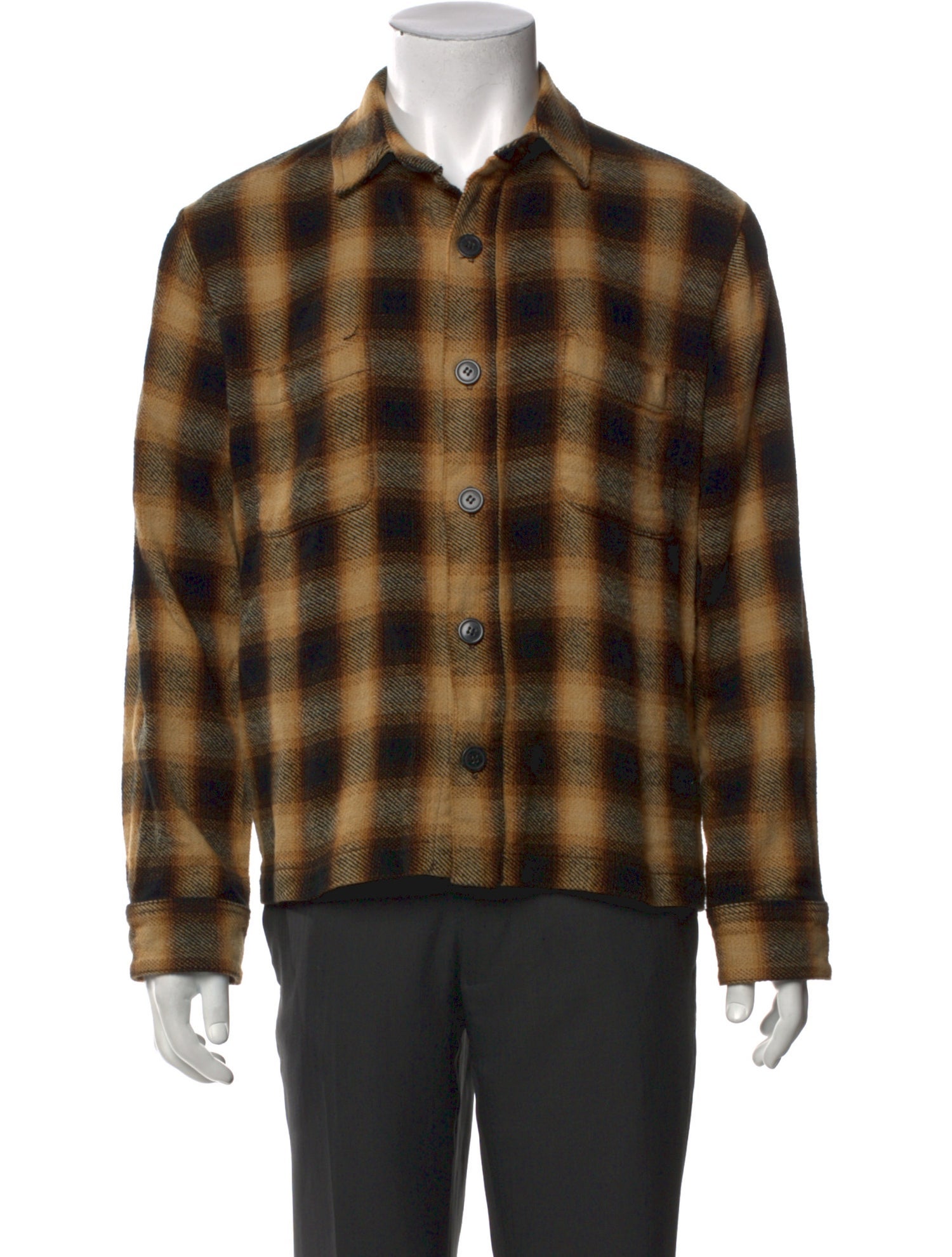 Yony Plaid Print Long Sleeve Shirt