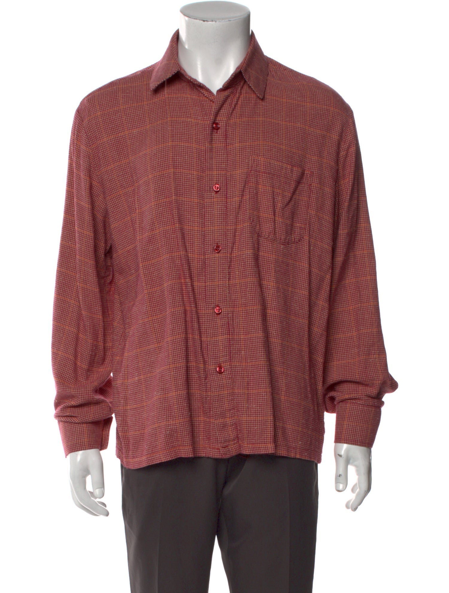 Yony Plaid Print Long Sleeve Shirt