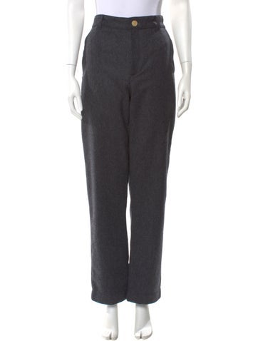 Pre-owned Yony Wool Straight Leg Pants W/ Tags In Gray