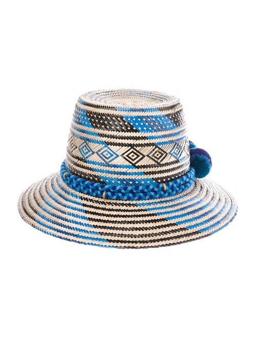 Yosuzi Pom-Pom Straw Hat
