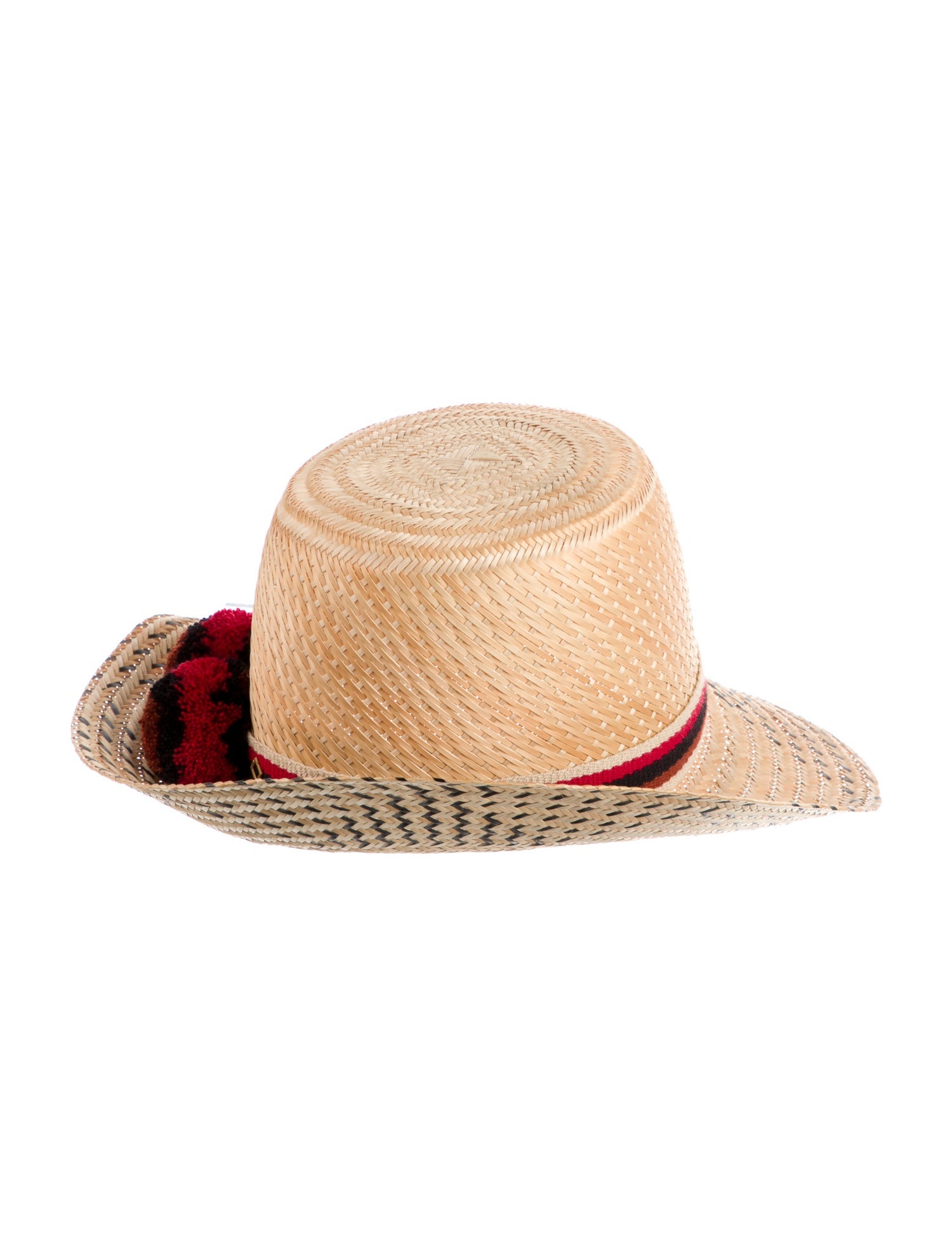 Yosuzi Yosuzi Yosuzi Straw Pom-pom sun hat