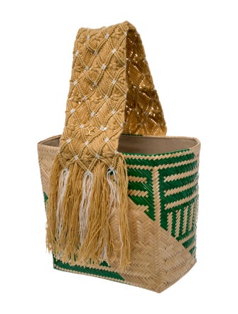 Yosuzi Raffia Top Handle Bag