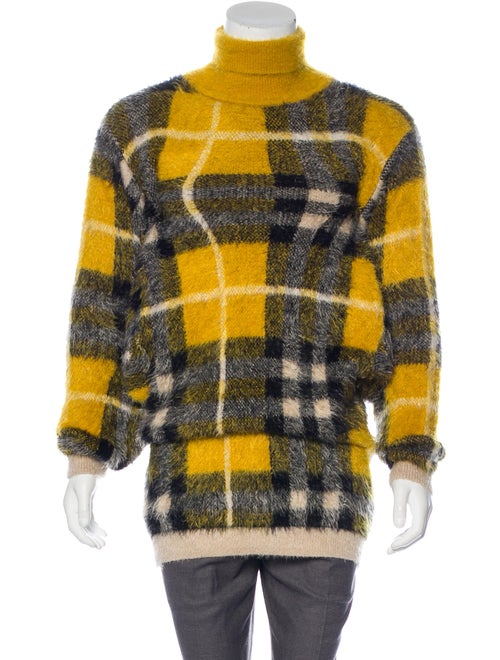 Y/Project Plaid Turtleneck Sweater yellow