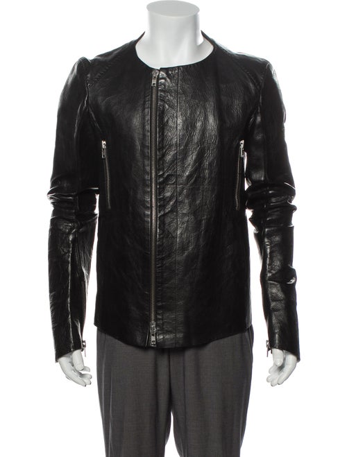 Y/Project Leather Jacket Black