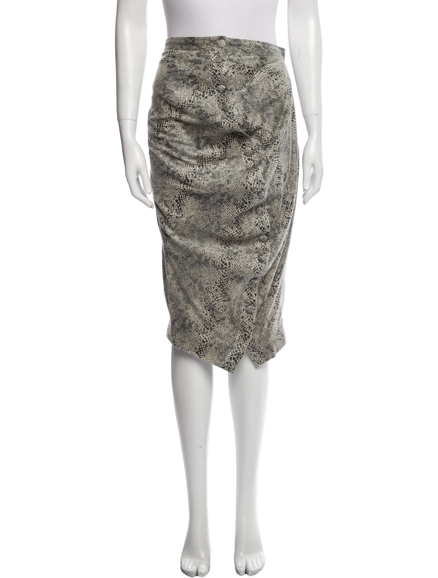 Y/Project Animal Print Midi Length Skirt