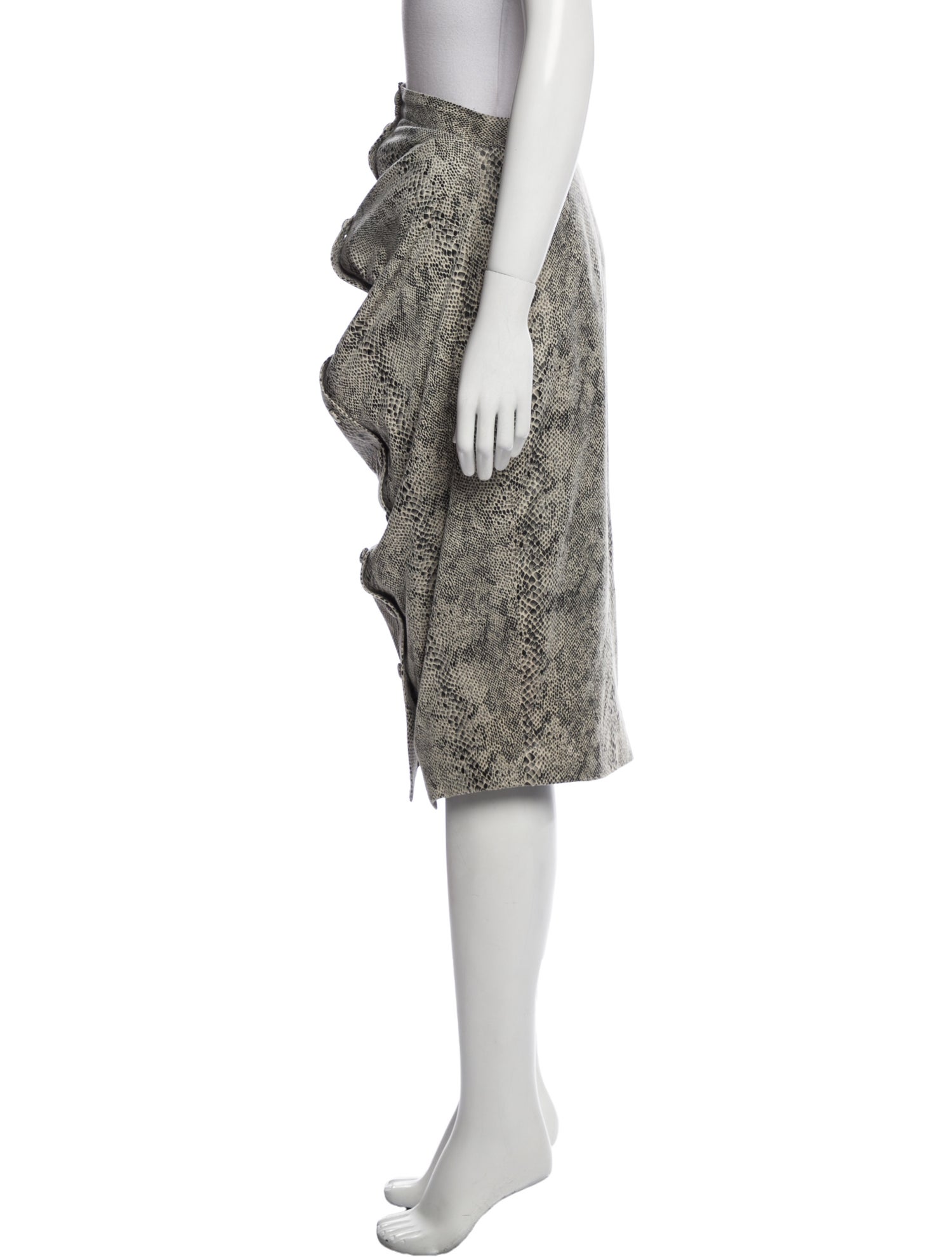 Y/Project Animal Print Midi Length Skirt