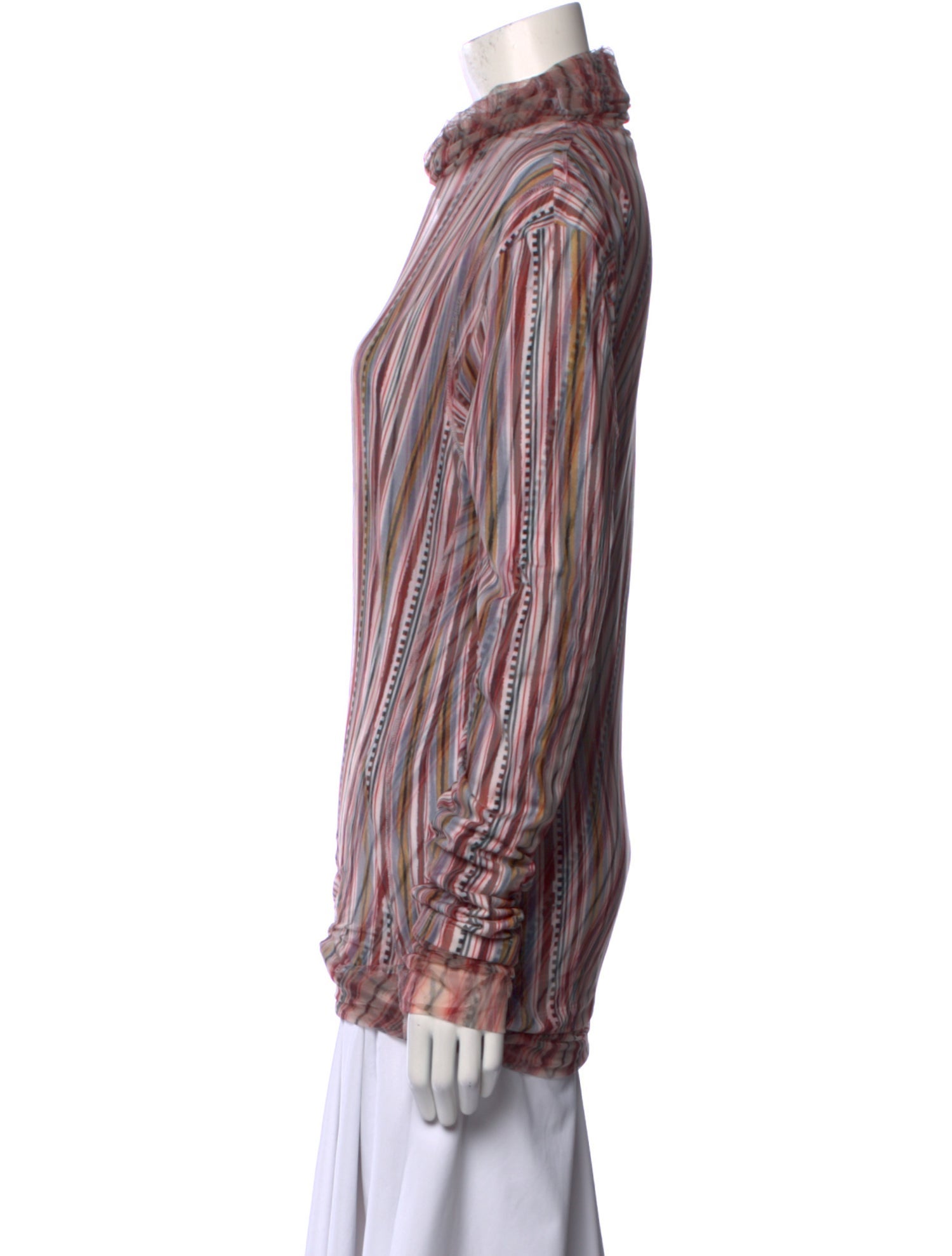 Y/Project Striped Turtleneck Blouse