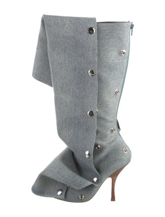 Y/Project Denim Printed Boots