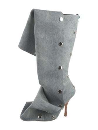 Y/Project Denim Printed Boots