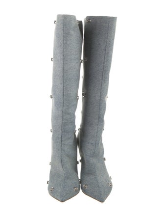 Y/Project Denim Printed Boots