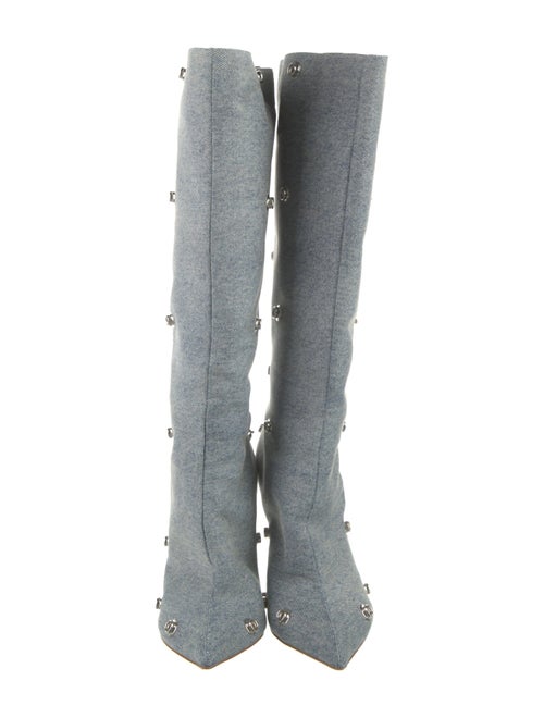 Y/Project Denim Printed Boots