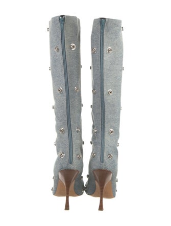 Y/Project Denim Printed Boots