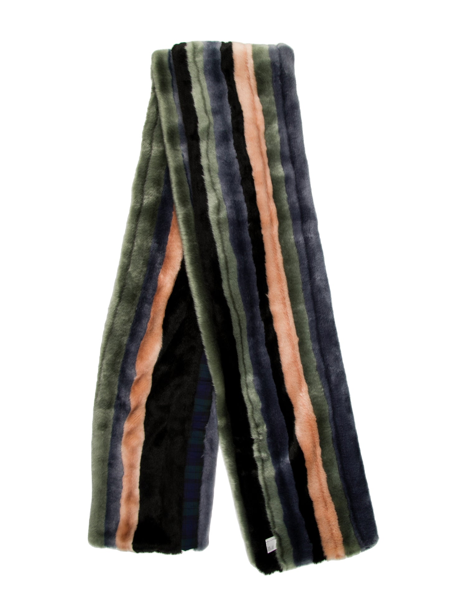 Y/Project Faux Fur Striped Scarf