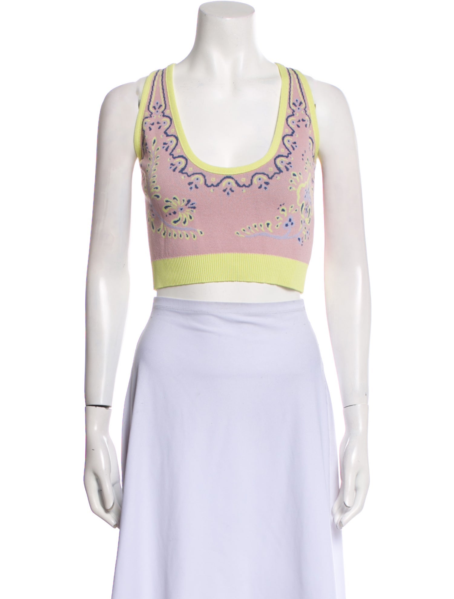 Y/Project Printed Scoop Neck Crop Top w/ Tags