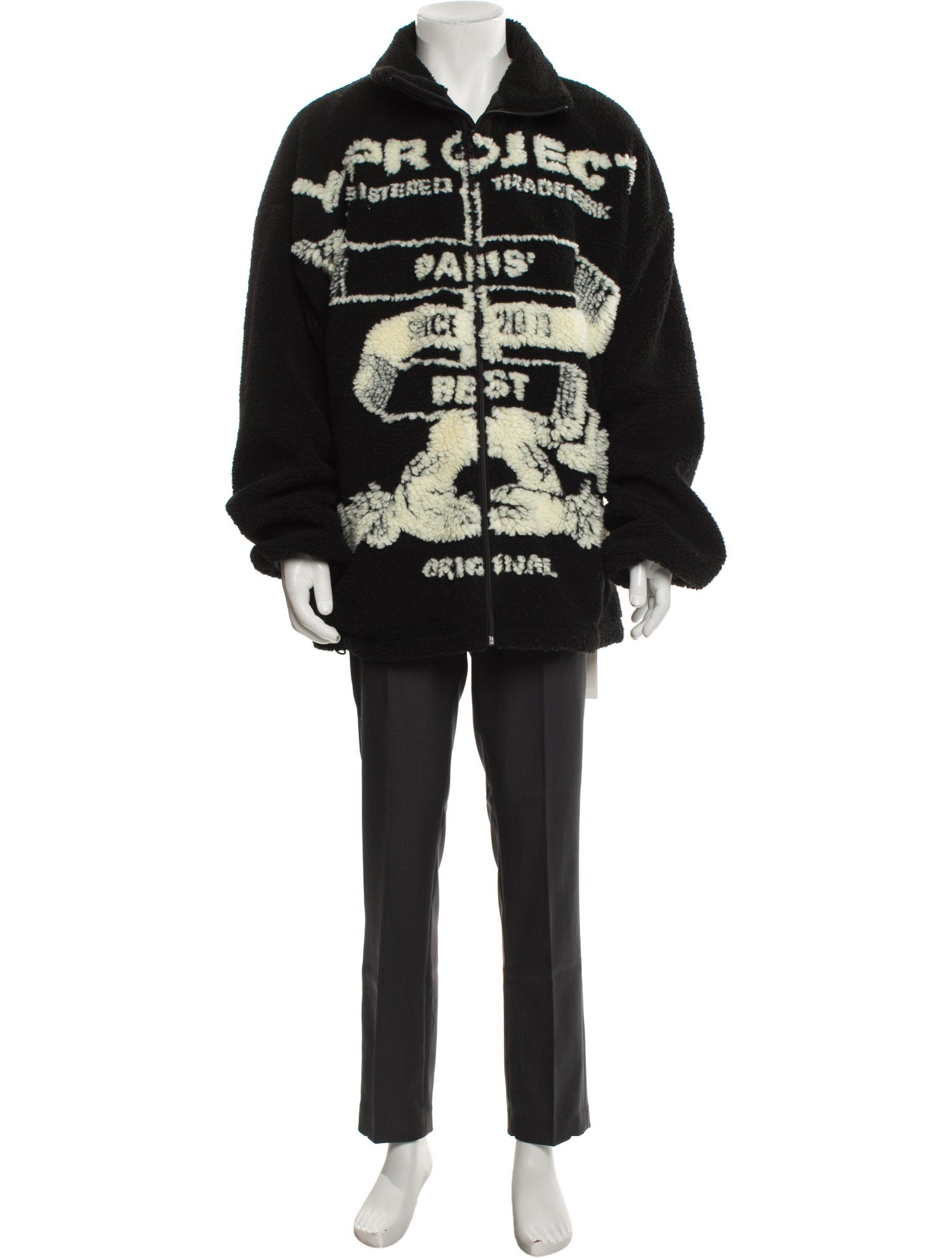 Y/Project Fleece Graphic Print Parka