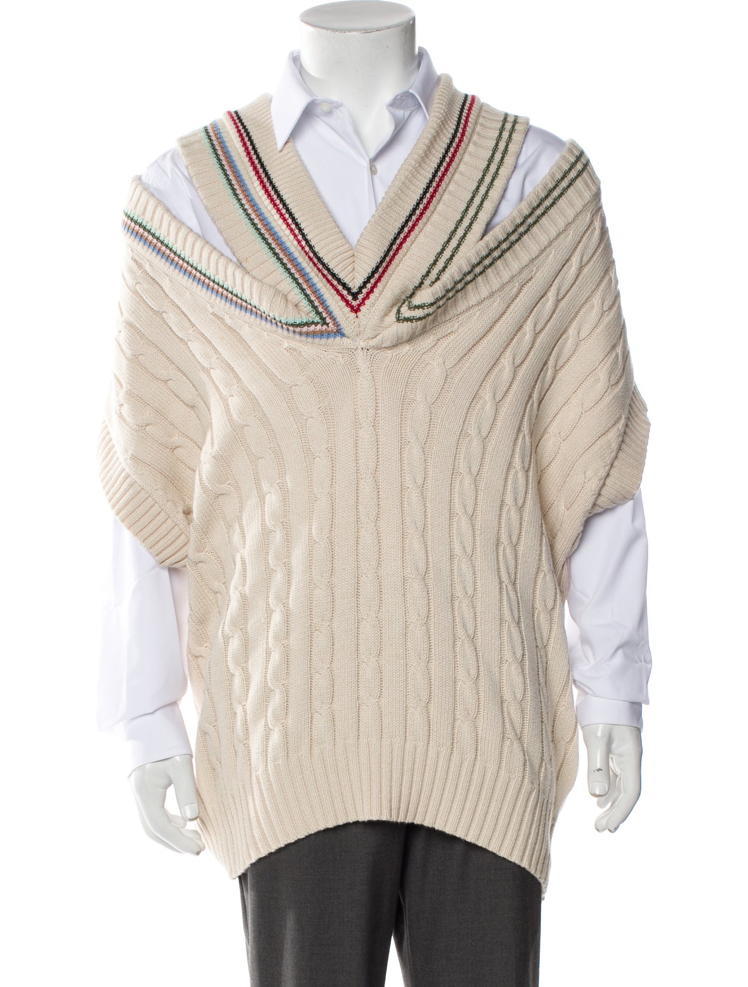Y/Project Wool Striped Sweater Vest