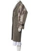 Y/Project Wool Tweed Pattern Faux Fur Coat
