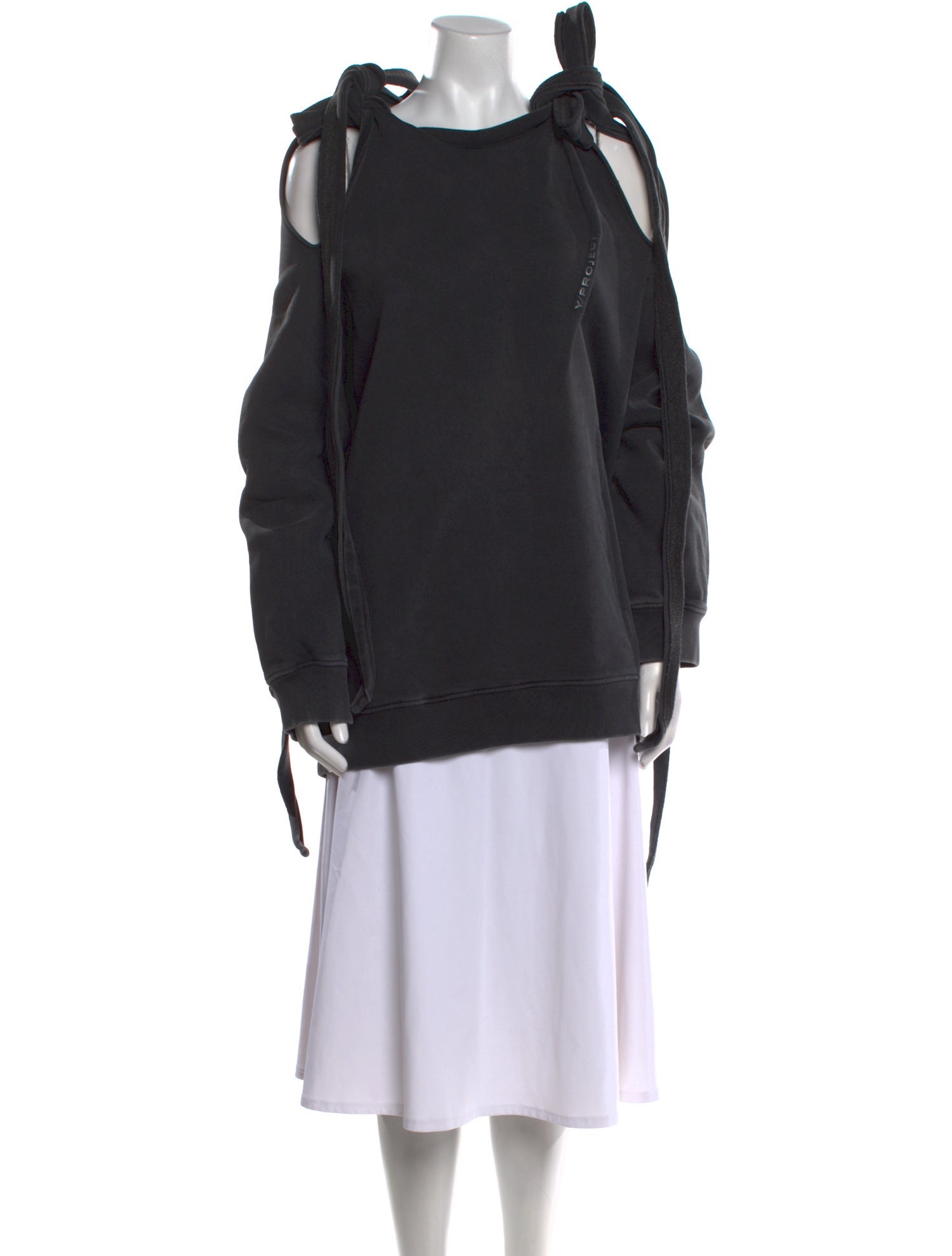 Y/Project Mock Neck Long Sleeve Sweatshirt