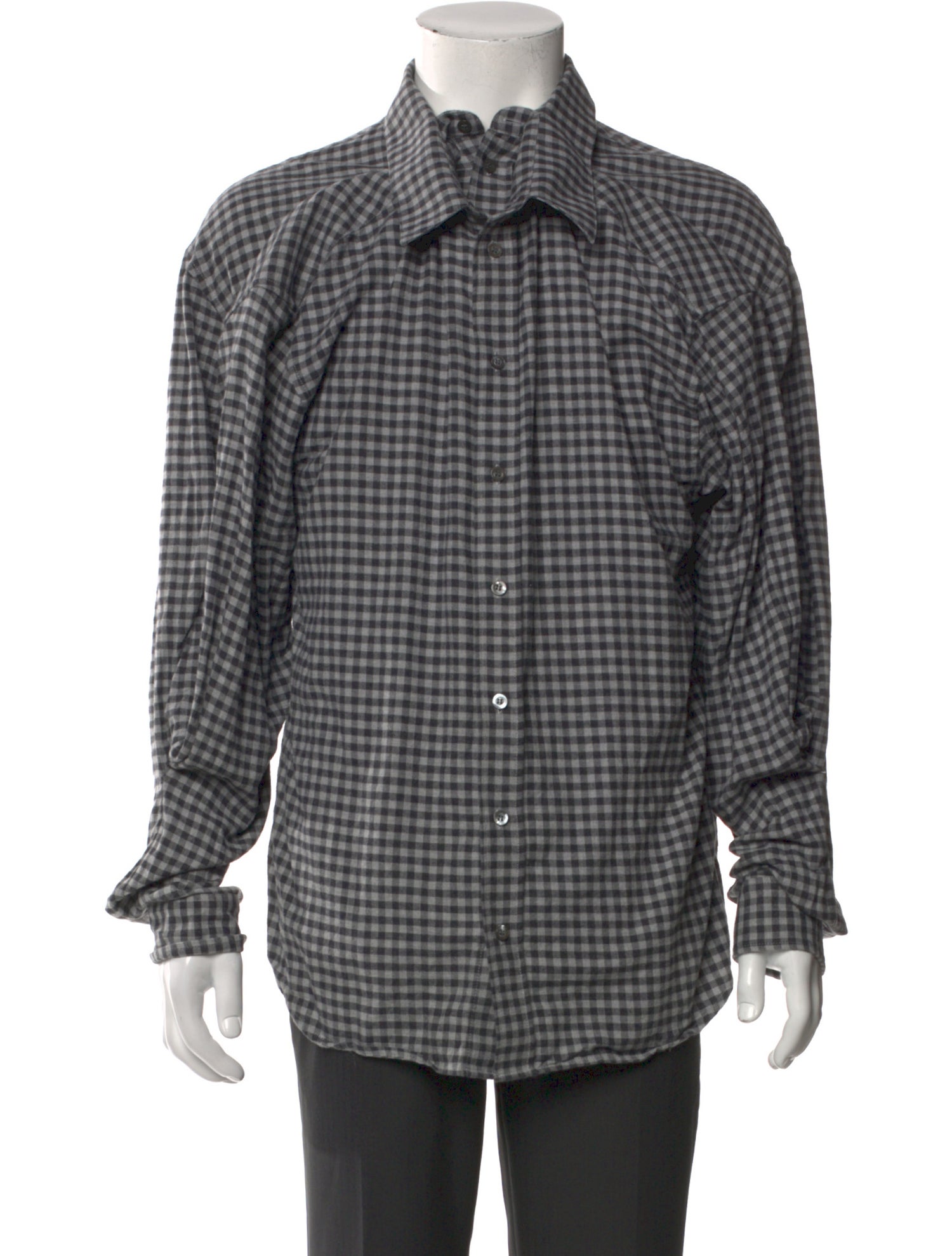 Y/Project Plaid Print Long Sleeve Shirt