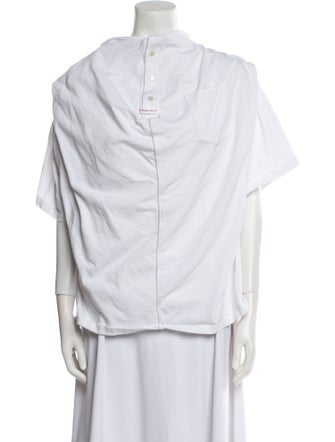 Y/Project Mock Neck Short Sleeve Button-Up Top
